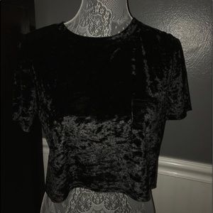 Forever 21 Velvet Crop Top